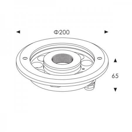 WT-G-B4TA1257-3 led pool fountain light size