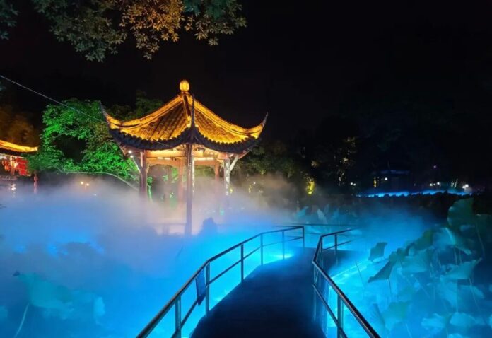 Guanghan City Fanghu Park Night Scene Lighting 3